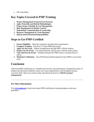 Project Management Professional in USA.. | PDF