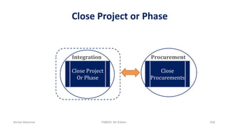 Close Project or Phase
Close Project
Or Phase
Close
Procurements
Integration Procurement
Ahmad Maharma PMBOK 5th Edition 836
 