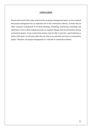 Project management report of stadium | PDF
