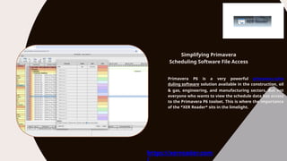 Xer Software project management scheduling tools by XER Reader.pptx