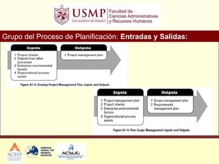 Grupo del Proceso de Planificación: Entradas y Salidas:
 