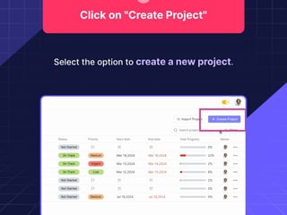 Create a project using templates - project management | PPTX