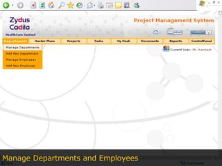 Manage Departments and Employees 