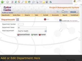 Add or Edit Department Here 