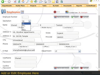 Add or Edit Employee Here 