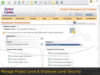 Manage Project Level & Employee Level Security 