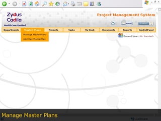 Manage Master Plans 