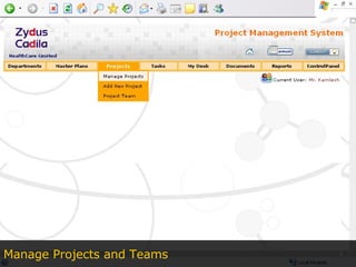 Manage Projects and Teams 