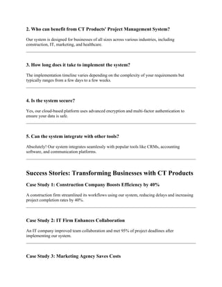What is a Project Management System? Project Management System | PDF