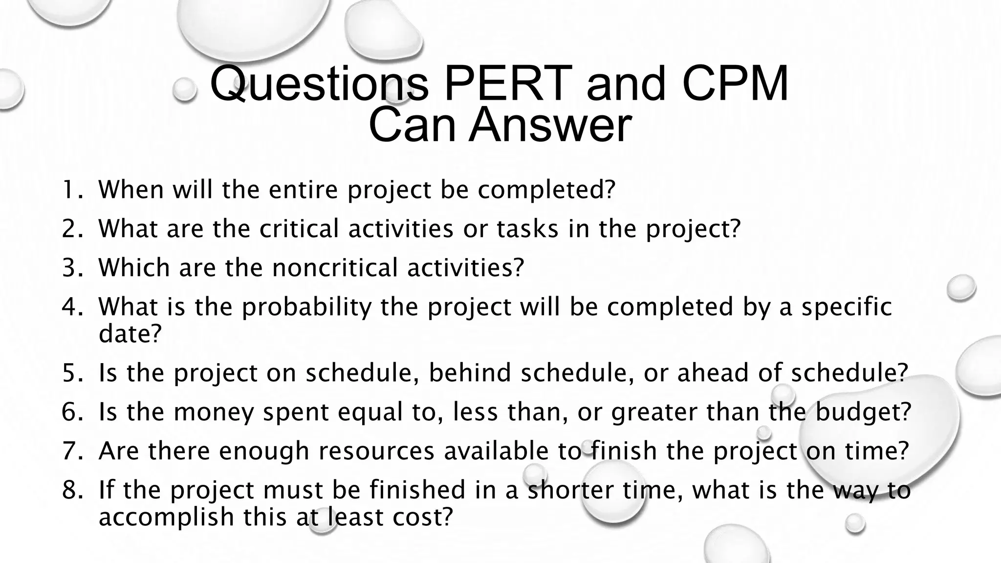 Project management technique PERT & CPM | PPT