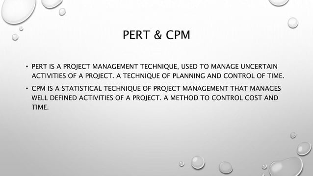 Project management technique PERT & CPM | PPT
