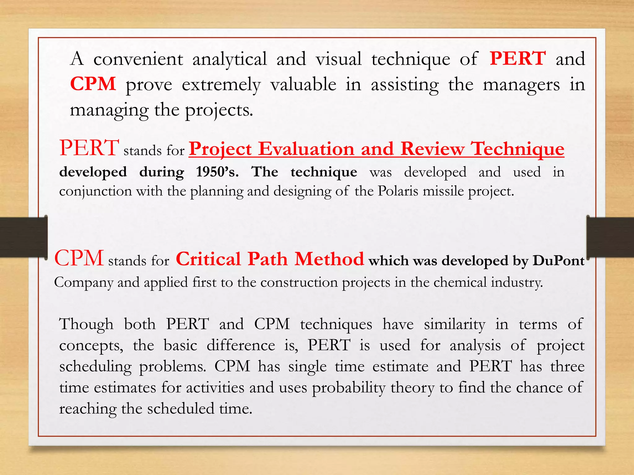 Project Management Techniques ( CPM & PERT Techniques ) | PPTX ...