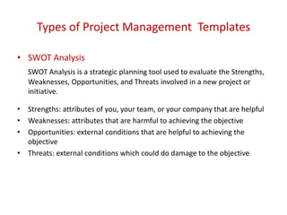 Project management templates | PPT