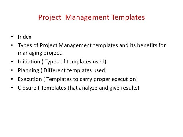 project management templates