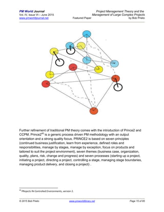 Project management theory and management of large complex projects ...