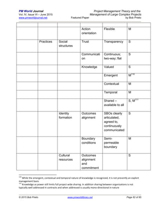 Project management theory and management of large complex projects ...