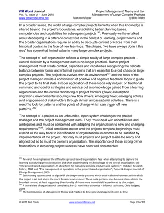 Project management theory and management of large complex projects ...