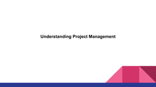 Understanding Project Management
 