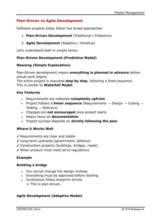 Project Management Unit II SE OE-II SPPU (2024 Pattern) | PDF