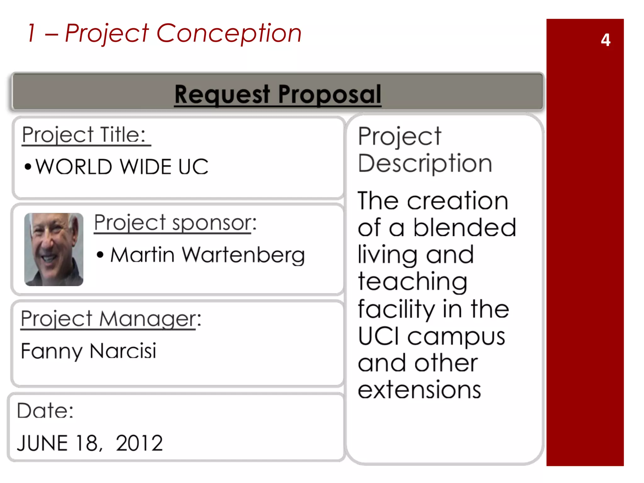 1 – Project Conception 4
 