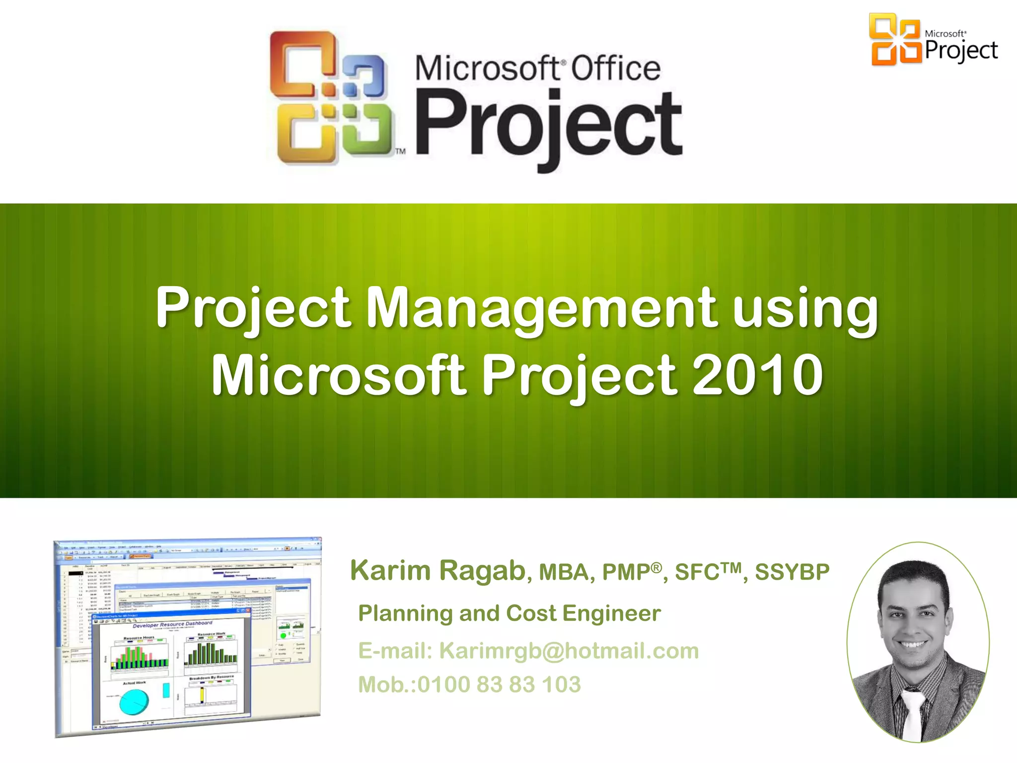 Microsoft project 2010 by Karim Ragab | PDF