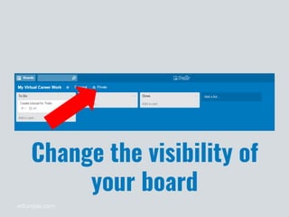 edurojas.com
Change the visibility of
your board
 