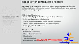 Comprehensive Project Management Training with Microsoft Project | PDF