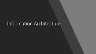 Information Architecture
 
