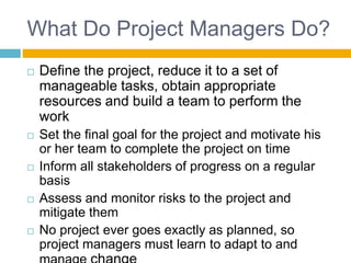 Introduction to Project Management (workshop) - v.2 | PPT