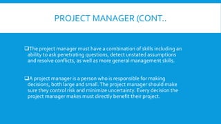 Role and Responsibilities of Project Manager | PPTX