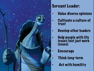 •  Make sure the team has
everything they need to
get the work done
•  Remove blockers to the
team  the project
•  Empower the team to
make decisions  take
initiatives
•  Facilitate effective
communication amongst
the team members
 