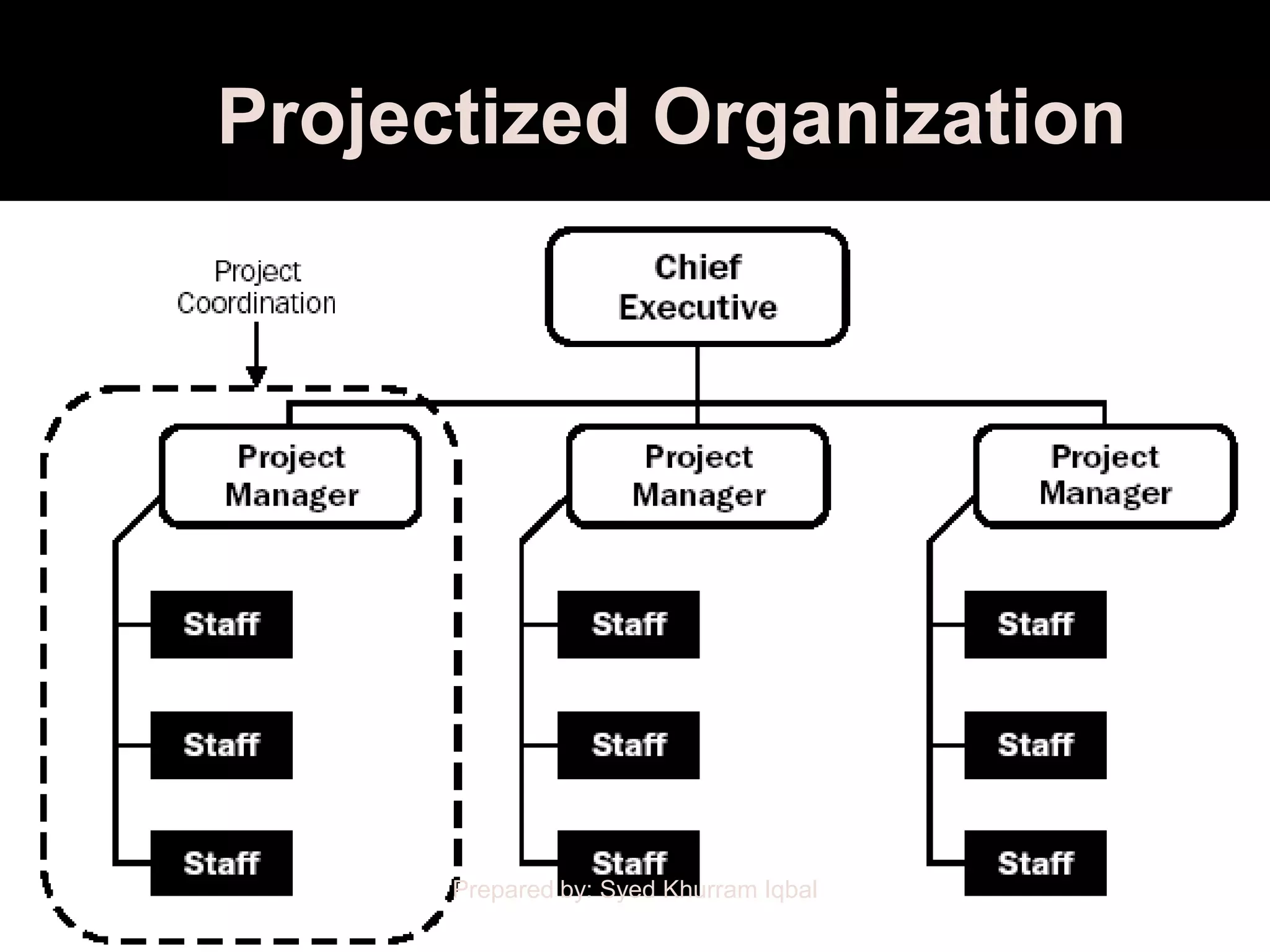 Projectized Organization




      Prepared by: Syed Khurram Iqbal
 
