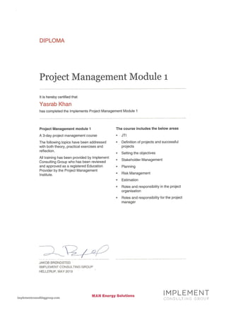 Diploma: Project Management Module 1