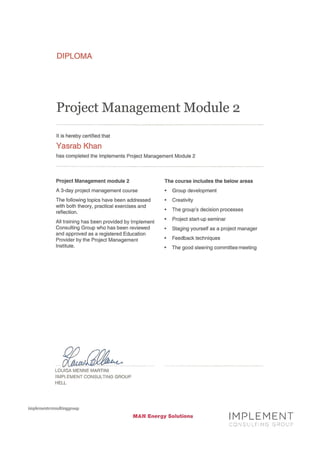 Diploma: Project Management Module 2