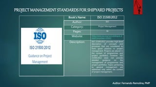 Project management standards for shipyard projects | PPTX