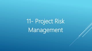 11- Project Risk
Management
 