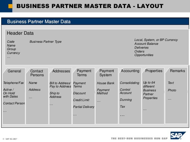 SAP business one - master data 2016