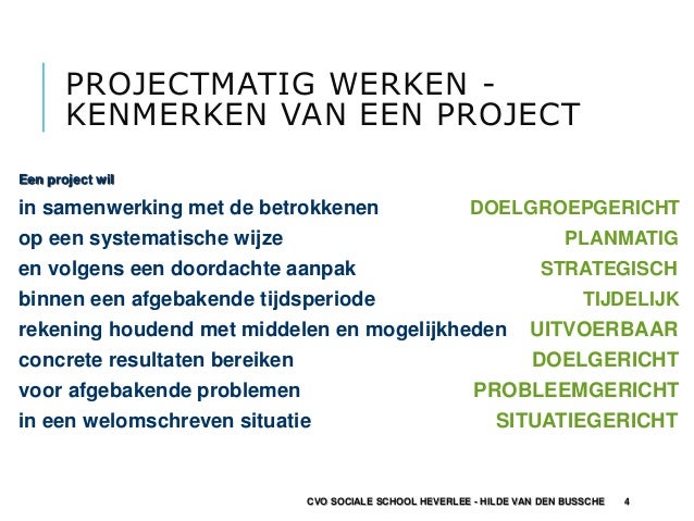 Projectmatig werken