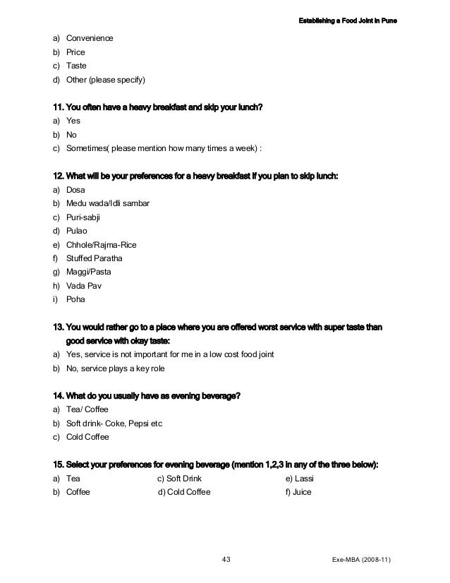 Food Questionnaire Format Www Pixshark Com Images Galleries With A Bite Food Preference Questionnaire Template