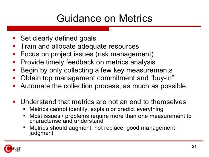 Image result for managing to the metric