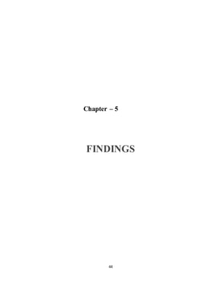 44
Chapter – 5
FINDINGS
 