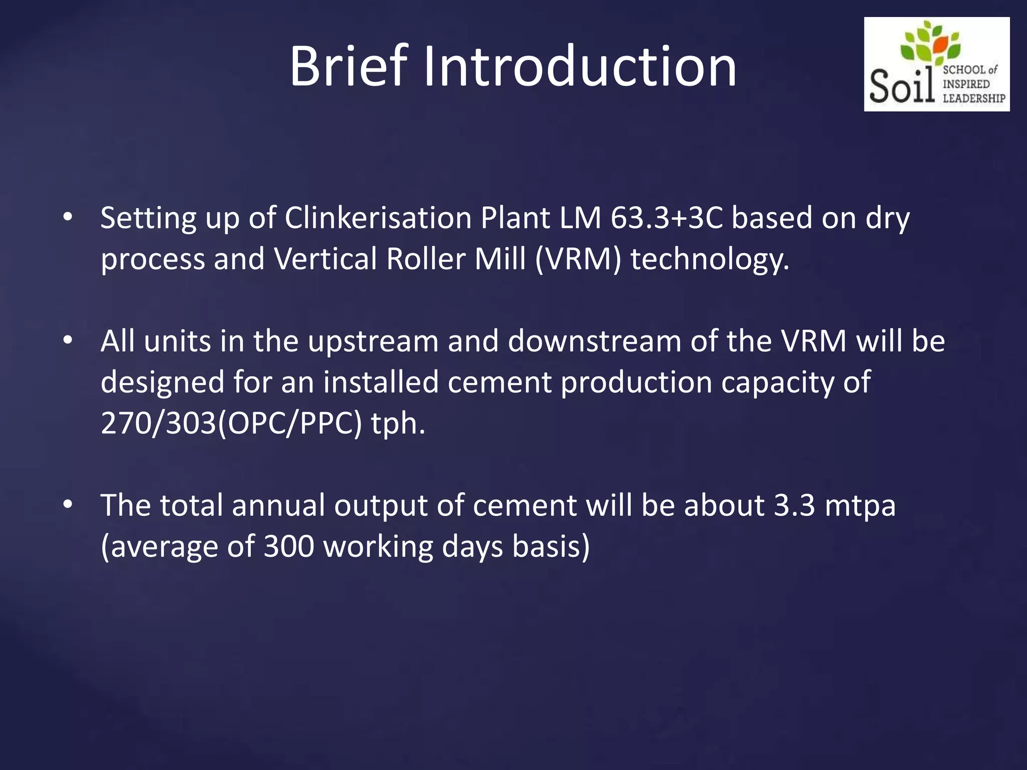 Project mgmt set up of cement plant | PPT
