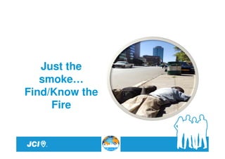 Just the
   smoke…
Find/Know the
     Fire
 