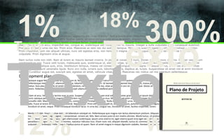 1%
Text
Strategy

18%

300%

Texto

Lorem ipsum dolor sit amet, consectetuer adipiscing elit. Cras in tortor. Sed posuere erat. Maecenas pulvinar nulla eu magna. Vivamus semper,
risus ut egestas pulvinar, lectus ante feugiat quam, sit amet congue odio lacus ac ipsum. Aliquam suscipit, est ut volutpat vulputate, nulla felis
pulvinar libero, non ornare libero ipsum tristique tortor. Fusce sed lorem vitae justo feugiat malesuada. Donec aliquet. Vivamus semper eros nec
diam. Vivamus sem arcu, imperdiet nec, congue ac, scelerisque vel, nulla. Donec et mauris. Integer a nulla vulputate pede consequat euismod.
Praesent molestie urna nec leo. Proin eros. Maecenas ac sem nec dui sodales tempus. Maecenas suscipit egestas velit. Suspendisse vel tortor.
Proin imperdiet, sem nec aliquet ultrices, nunc est egestas eros, non hendrerit magna eros eget augue. Maecenas sed leo vitae leo faucibus
vulputate. Proin dignissim eros at augue.

Texto
12%

Nam luctus nulla non nibh. Nam at lorem ac mauris laoreet viverra. In placerat consequat nunc. Donec rhoncus nunc ac urna. Integer vestibulum
condimentum orci. Fusce velit turpis, malesuada quis, scelerisque ut, eleifend vitae, ipsum. Vestibulum eu erat. Vestibulum justo nisl, tincidunt
et, semper vel, tristique quis, eros. Vestibulum tempus, massa vel consectetuer congue, erat magna consequat purus, a facilisis orci nibh vitae
purus. Nam tincidunt venenatis ligula. Nunc orci nulla, ornare quis, lobortis viverra, dapibus at, turpis. Suspendisse sit amet nisl at enim tincidunt
blandit. Curabitur augue est, suscipit sed, egestas sit amet, vehicula vitae, tellus. Maecenas nec metus vel nisi interdum pellentesque.

Development plan
•

Quisque augue felis, commodo a, elementum id, faucibus id, sem. Aenean rutrum enim. Praesent pulvinar dignissim nisl. Cras a nunc. Donec tincidunt odio sit amet lacus.
Pellentesque metus tortor, ullamcorper vitae, lobortis vel, euismod in, mi. Ut laoreet, tellus laoreet blandit mollis, massa purus posuere purus, quis molestie ligula massa eu
metus. Duis placerat, nulla sit amet ornare interdum, neque nunc mollis leo, vitae porttitor mi orci sit amet neque. Donec at enim. In facilisis tellus gravida ligula. Phasellus ut
lorem. Pellentesque ac tortor eget augue suscipit ullamcorper. Aenean eleifend porta orci.

Plano de Projeto

•

Etiam at arcu. Vestibulum lacinia nunc in eros. Suspendisse potenti. Aliquam erat volutpat. Donec gravida. Lorem ipsum dolor sit amet, consectetuer adipiscing elit. Cum
sociis natoque penatibus et magnis dis parturient montes, nascetur ridiculus mus. Maecenas vel enim et metus semper fringilla. Donec ornare arcu. Maecenas faucibus ligula
convallis nibh. Mauris dui quam, congue eu, commodo nec, tristique in, enim. Nulla auctor semper urna. Quisque a elit eu purus iaculis vestibulum. Aliquam dictum risus at
odio. Fusce at lorem et elit faucibus placerat. Aenean velit. Proin elit odio, blandit et, scelerisque quis, pulvinar a, dui. Nunc magna dolor, bibendum ut, accumsan congue,
tincidunt sit amet, neque. Proin consequat tincidunt lacus. In urna dui, congue nec, tincidunt sit amet, facilisis imperdiet, lorem.

•

Morbi sed nibh. Vivamus vitae dolor. Ut bibendum volutpat mi. Pellentesque quis magna non lectus elementum pretium. Aliquam quis est vitae arcu consequat fringilla. Cras
magna risus, placerat eget, egestas consectetuer, ornare vel, felis. Nam ornare justo id orci mattis ultricies. Morbi luctus. Ut pretium odio ac libero. Nunc sollicitudin pharetra
lorem. Aenean scelerisque, lacus eget ullamcorper scelerisque, ipsum urna viverra mi, eget viverra quam eros eget velit. Ut lacinia feugiat purus. Cum sociis natoque
penatibus et magnis dis parturient montes, nascetur ridiculus mus. Etiam nunc nisl, aliquam blandit, luctus id, commodo laoreet, sem. Phasellus sit amet orci ut sapien
vulputate pellentesque. Pellentesque dapibus purus et quam. Nam sit amet magna in neque dignissim sodales. Aenean non justo nec magna lobortis volutpat.

Words

 