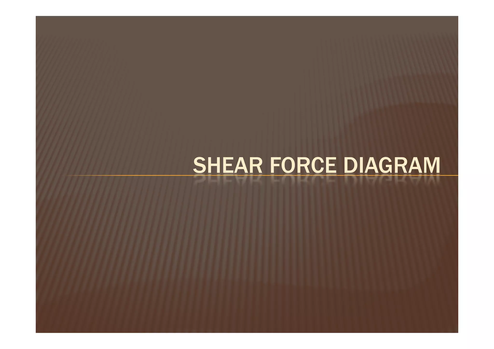 SHEAR FORCE DIAGRAM
 