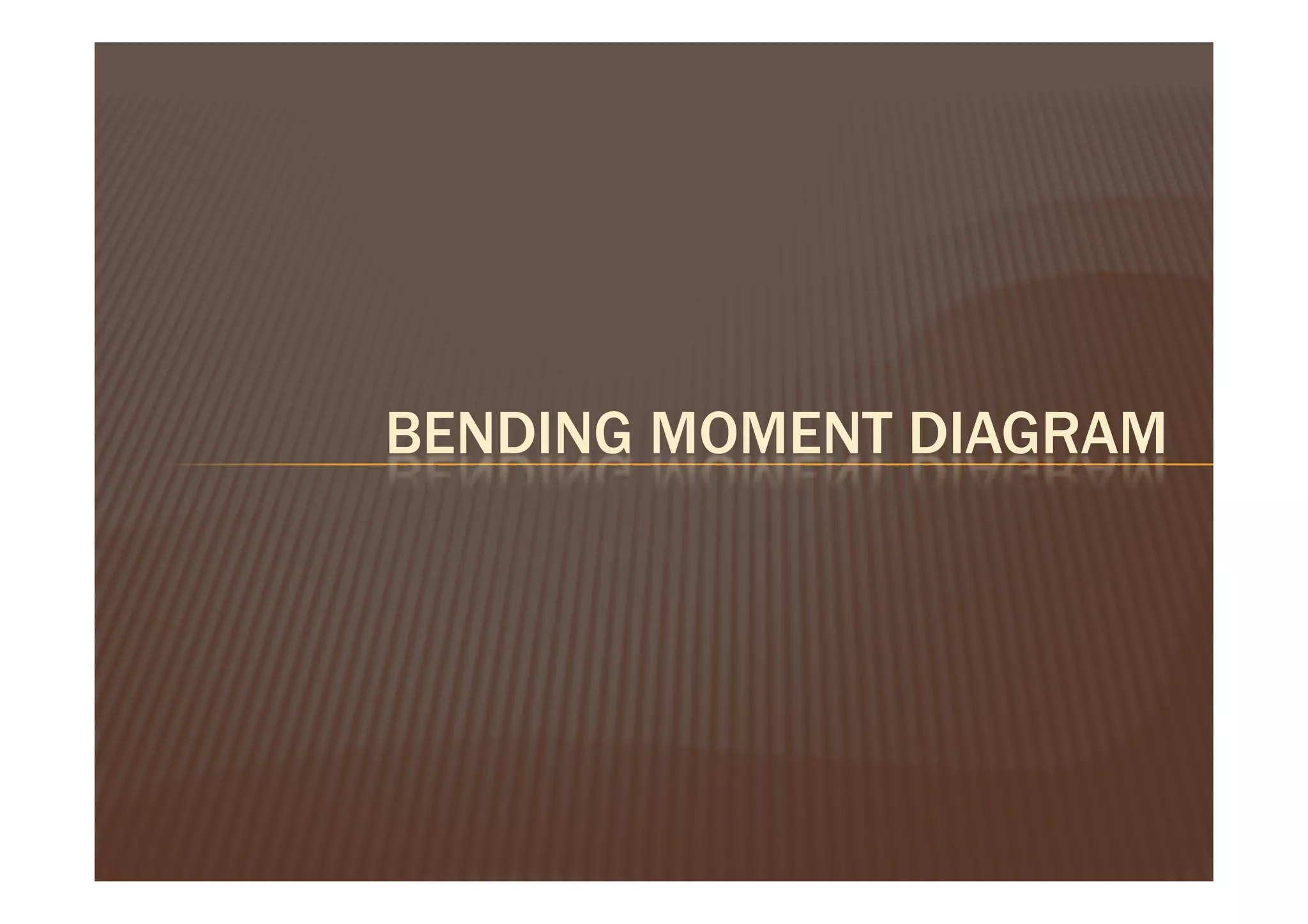 BENDING MOMENT DIAGRAM
 