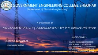 Voltage Stability Assessment Using P-V Curve Method in Power Systems | PDF