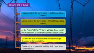 Voltage Stability Assessment Using P-V Curve Method in Power Systems | PDF