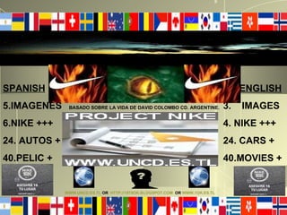 ENGLISH 3.  IMAGES 4. NIKE +++ 24. CARS + 40.MOVIES + SPANISH 5.IMAGENES 6.NIKE +++ 24. AUTOS + 40.PELIC + WWW.UNCD.ES.TL  OR  HTTP://1979OK.BLOGSPOT.COM   OR  WWW.1OK.ES.TL   DAVID COLOMBO   CD. BASADO SOBRE LA VIDA DE DAVID COLOMBO CD. ARGENTINE.   