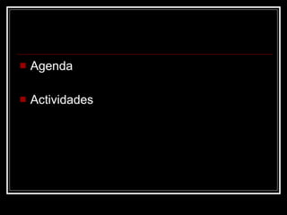 Agenda Actividades 